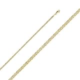 Łańcuszek uniseks, 14 ct, żółte złoto 585, szerokość 3,10 mm, długość do wyboru, Złoto, Bez kamieni szlachetnych