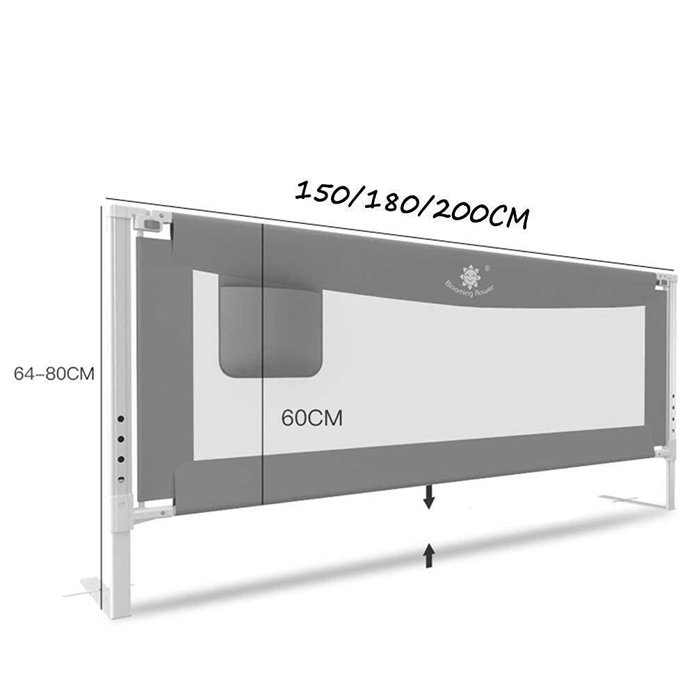 Baby Playpen Bed Rail Barandilla de Seguridad para Camas Protector de elevación Vertical con útil Bolsillo de Almacenamiento para Cuna Convertible Protección para bebés Juguete de