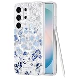 kate spade new york Samsung Galaxy S26 Ultra Case - [Magnetic and Wireless Charging] - Designer Phone Case - Flowerbed Blue Gems