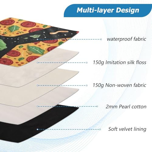 Funda para portátil 13-14 pulgadas con diseño de pizza impermeable miniatura 4