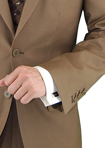 DTI GV Executive Men's Italian Two Button Wool Suit Modern Fit Jacket and Pants4