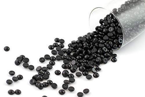 Creativery aprox. 100 g de gotas de rocío, aprox. 7 mm de diámetro, para decoración, granulado decorativo, transparente, color negro 030