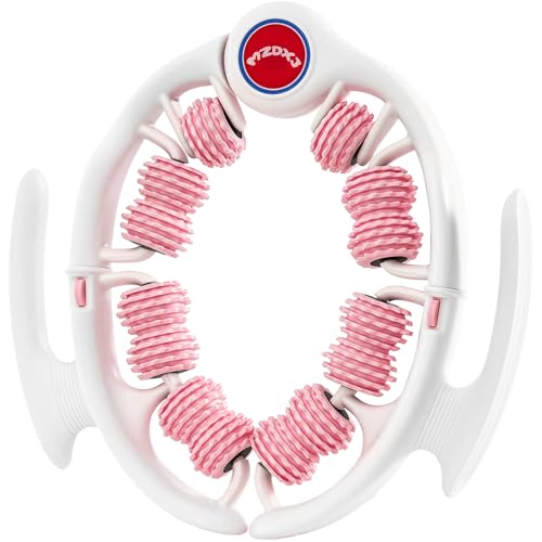 Cellulite Massage Tool: 8-Wheel Muscle Roller (Pink)