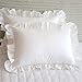 gshhd0 1 paire de taies d'oreiller avec volants Housse de coussin blanche Victorian Country Girls Vintage Frilly Pillow Cover Protector, Edge Ruffle Housses de coussin décoratives los 74x48cm blanc