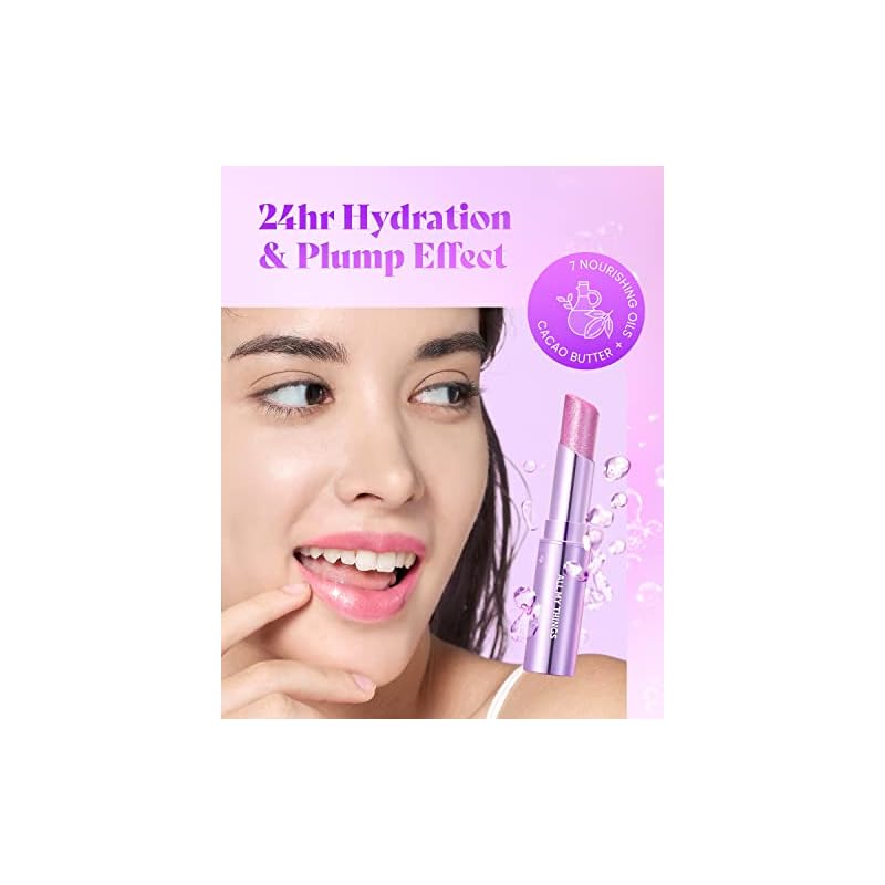 AMTS Tinted Lip Balm Moon Lights Hydrating Glitter Lipstick Pearl