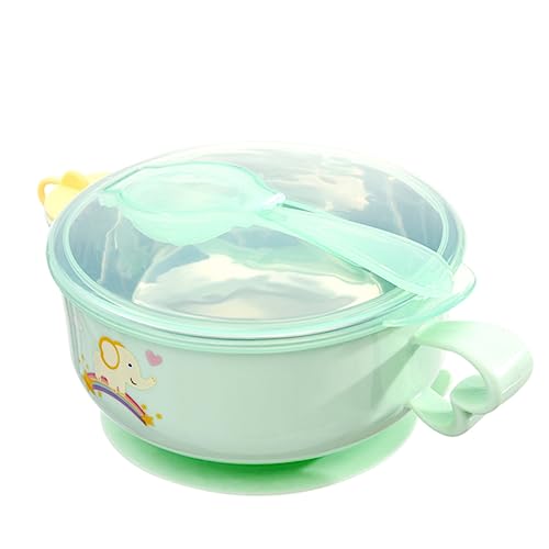 SECFOU 1 Juego De Vajilla Para Bebé Vajilla Para Bebé Bandeja Dividida Para Servir Cuenco Para Bebé Cuchara Platos Con Ventosa Para Pequeños Cuenco De Alimentación Para Bebé Cuencos Para
