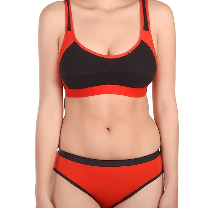 Image of Sports Bra Panty Set for Women, Combo Pack of 1 | Lingerie Set for Women