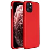 Miracase Liquid Silicone Case Compatible with iPhone 11 Pro Max 6.5 inch(2019), Gel Rubber Full Body Protection Shockproof Cover Case Drop Protection Case（Red）