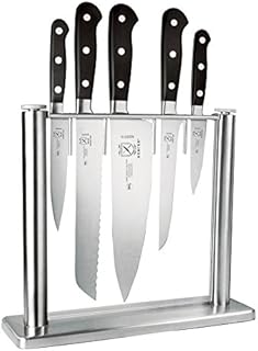 Mercer Culinary M23500 Renaissance 6-Piece Forged Knife Set, Tempered Glass Block, Stainless Steel, Multi-Colour