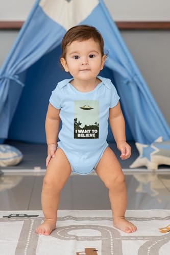 Pop Threads I Want To Believe UFO Aliens TV Retro 90s Infant Baby Boy Girl Bodysuit3