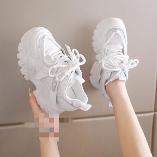 Chunky Sneakers for Women, Fashionable and Height - Increasing Platform Sneakers Dad Shoes for Women, Casual Lace - up Walking Shoes3