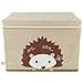 Bieco Aufbewahrungsbox mit Deckel | 65L faltbar | ca. 36x36x51cm | Spielzeugkiste mit Deckel | Aufbewahrungsbox Kinder | Kisten mit Deckel | Aufbewahrungsbox Groß | Wickeltisch Organizer | Igel Motiv