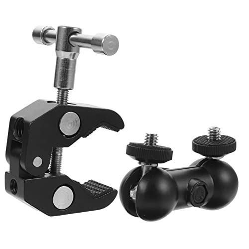 HANABASS 2Pcs Microphone Clip Holder Durable Mic Crab Clamps with Rotation Angle for Compatibility for and Live Performances