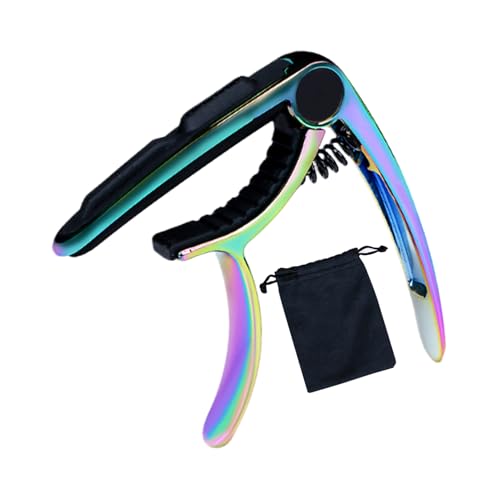 精密に設計された軽量ギターカポ、4.72x3.94x0.0.79インチ弦楽用楽器クリップ、エレキギター用のカポ、ステージパフォーマンス、ライブコンサート、練習