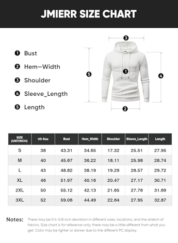 Jmierr Men'S Pullover Hoodies Fashion Drawstring Beige Long Sleeve Sweaters Hooded Sweatshirts With Pockets thumb #5