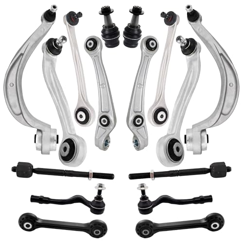 Safety Recall 42L1 / Rear Axle Trailing Arm Lock Nut - 2020-2021 Audi 2 Rockplanet Front Upper and Lower Control Arm Forward and Rearward Compatible With 2013-2016 Audi A4 A5 Q5 S4 S5 RS5 Front Suspension Kit, Sway Bar Link, Inner & Outer Tie Rod Ends