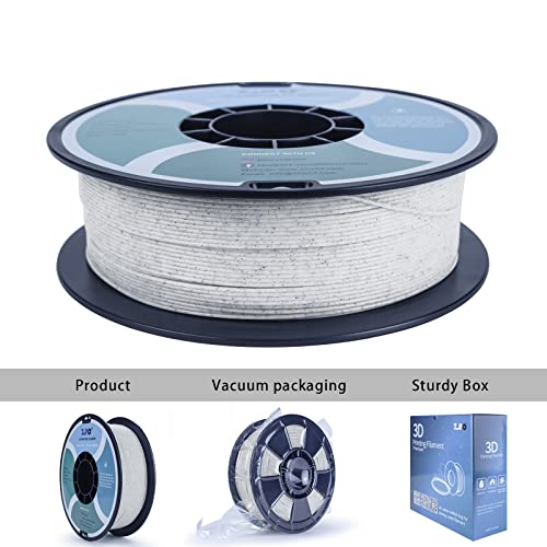 Image of ZIRO PLA Marble Filament 1.75mm, Nature Rock-Like 3D Printing Material, Fit for Most FDM 3D Printers, 2.2lbs Spool, Marble