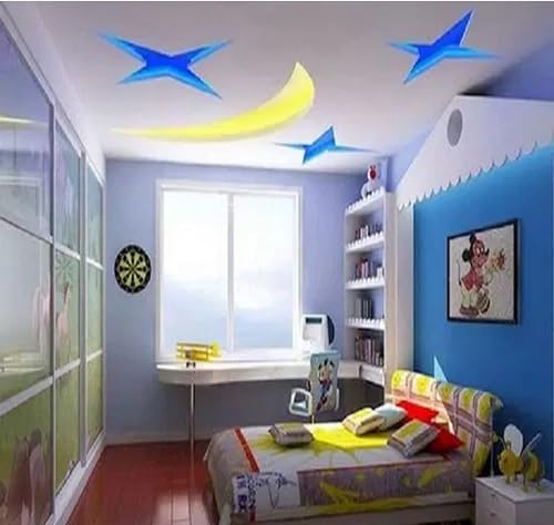 Image of WALLMATE Blue Wallpaper Self Adhesive Decorative Contact Paper for Kitchen Cabinet Countertop (24x180 Inch)