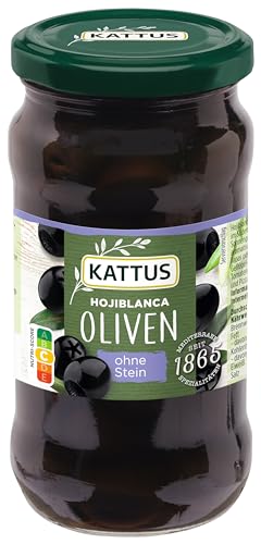 Kattus Spanische schwarze Oliven, entsteint, 160 g