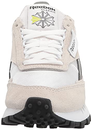 Reebok Unisex Adult Classic Legacy Sneaker, White/Black/Acid Yellow, 11.5 Women 10 Men US