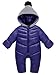 Produktbild Aivtalk Winter Baby Jungen Mädchen Einteilige Kabel Kapuze Entendaunen Schneeanzug Overall Neugeborenen Strampler Blau 0-6 Monate