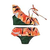 YOGALULU Zweiteiliger Ruffles Bademode Badeanzug Badeanzug Mädchen Sommer Kleinkinderset Baby Mädchen