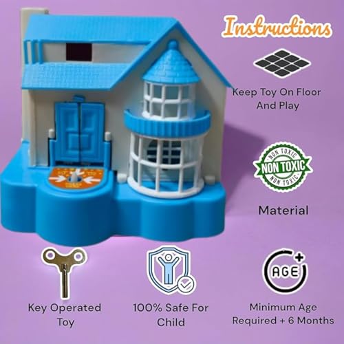 Image of Puppy House Dog Coin Stealing Piggy Bank for Kids - Adorable and Durable Money Bank | Educational, Fun, and Safe Collecting Toy | Perfect for Gifting Unisex Kids (Blue - White, One Size)