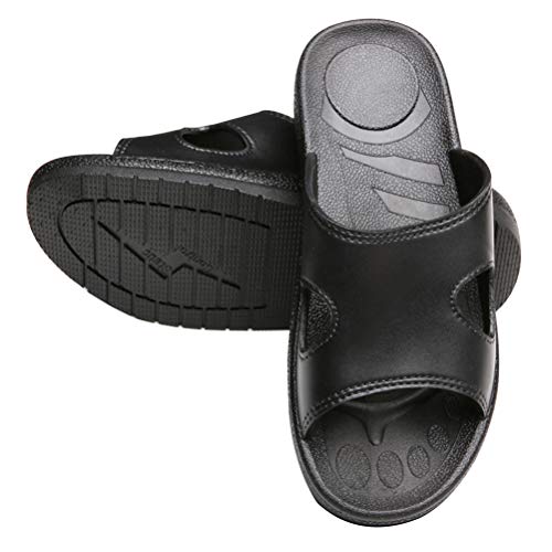 LIOOBO Anti-Static Slippers Clean Working Shoes Soft Bottom for Men Women (44 Yards,Black)