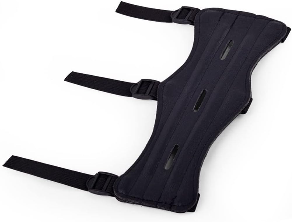 Leather Archery Arm Protector Guard for Men Adjustable Bow Shooting Elastic Armband Straps