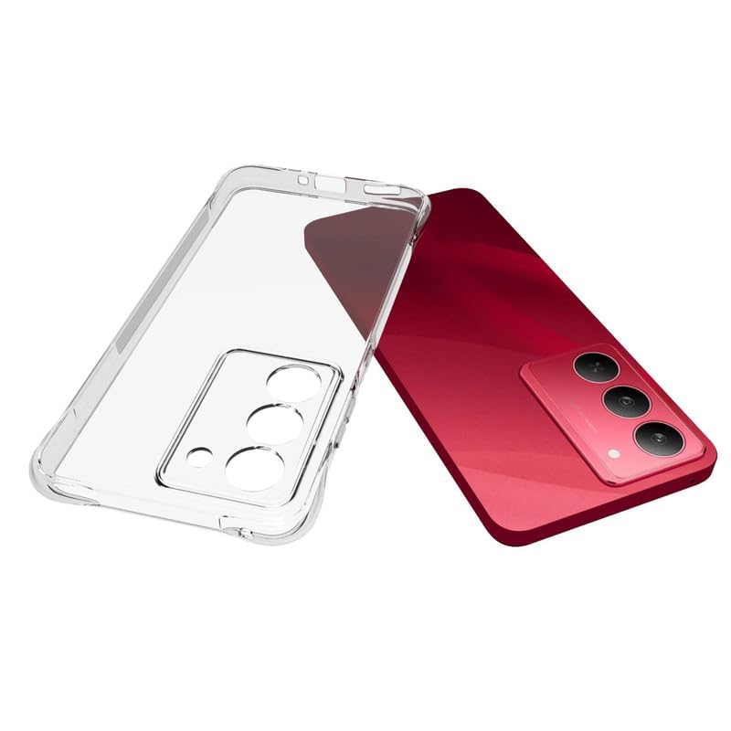 Image of Gorilion Back Case Cover for [ Realme C73 5G / C75 5G ] (Side /Corner Bumper | Soft TPU) - Transparent