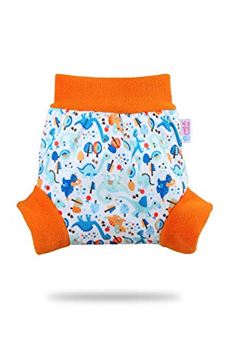 Shorty en PUL Petit Lulu | Culotte de Protection | Pull Up Couche | Taille L | Réutilisable & Lavable | Étanche | Couches Lavables | Fabriqué en Europe (Prehistoric Times)