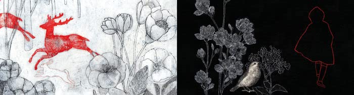 El bosque, la niña y el lobo