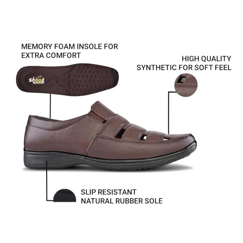 Image of Men's Faux Leather Fisherman Shoe Style Sandal (5UK - 13 UK)