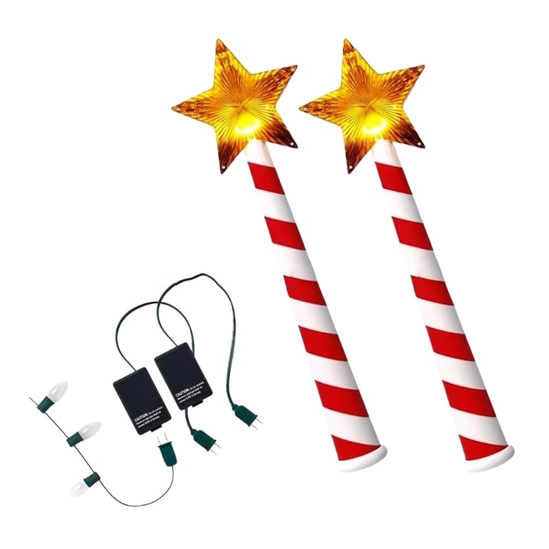 Magics Wand Christmas Light Controller, Musical LED Star Controller, Wireless Remote Control Switchs Outlet Kitss for Christmas Tree Decorations String Light Controllers (2)