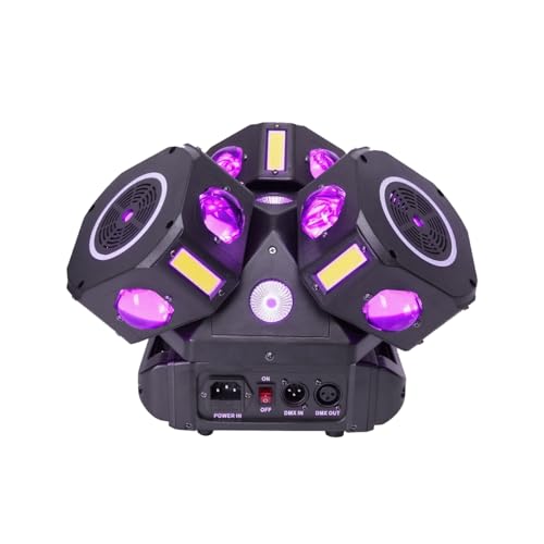 Image of Moving Head DJ Lights for Parties, 16X10W RGBW 4-in-1 Party Light with Strobe Stage Effect Beam Lights Controlled by 18CH DMX-512 /Sound Activated for Christmas KTV Wedding