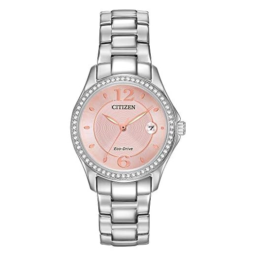 Citizen Eco-Drive Classic Quartz Womens Watch, Stainless Steel, Crystal, Silver-Tone (Model: FE1140-86X)