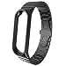 Produktbild G-rf Edelstahl Bügel Bambus Kette EIN Bead Quick Release for Xiaomi Mi Band 4/3 (schwarz) (Color : Black)