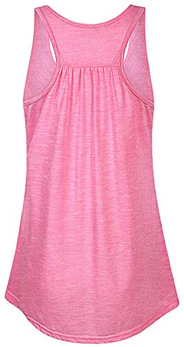 Image of Cestyle Womens Sleeveless Scoop Neck Flowy Loose Fit Workout Shirts Racerback Long Tank Tops