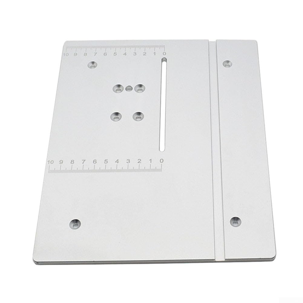 Elevador de enrutador de precisión con placa superior, sistemas de elevación de enrutador de 9,4 x 7,9 pulgadas Herramientas de carpintería de precisión Kit de anillo de inserción para sistemas de e