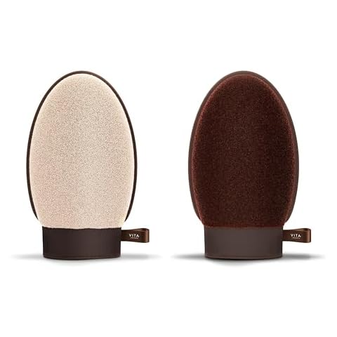 Vita Liberata Dual Sided Luxury Exfoliating Mitt - 2 in 1, Exfoliates for a Smooth and Even Skin Texture, Reusable & Easy to Wash, Vegan Cover