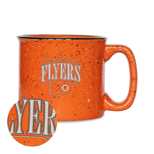 Rico Industries NHL Hockey Philadelphia Flyers Tribute 12oz Laser Engraved Campfire Mug
