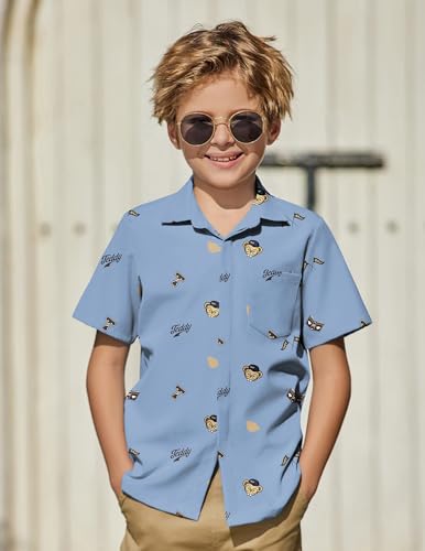 Image of Arshiner Boys Short Sleeve Dress Shirts Solid Button Down Shirts | formal Uniform School Shirt, for 4-12 Years, Hidden Buttons, with Chest Pocket, Regular Fit, Summer Tee top for Kids