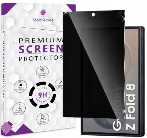 Image of Premium Privacy Tempered Glass Screen Protector for Samsung Galaxy Z Fold 8 (7.6 Inch, Pack of 1) Edge to Edge Coverage Anti-Spy /Anti-Peeping 9H Hardness Screen Guard