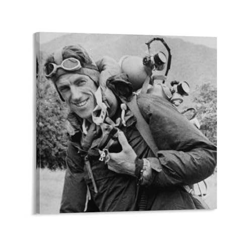 Edmund Hillary Poster 2 toile salon 30x30 cm anti reflet mur vide