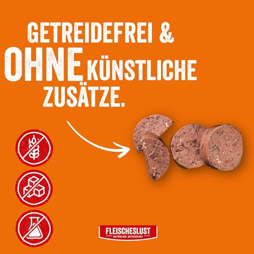 Steakhouse Pute pur (14x500g), Nassfutter für Hunde & Katzen, sensitives Ergänzungsfutter, Monoprotein, getreidefrei, 14x Wurst von Fleischeslust