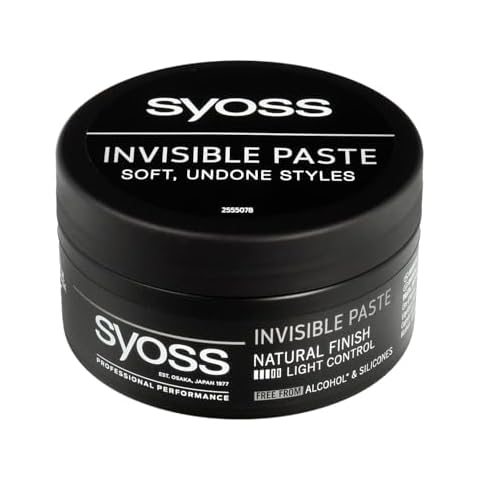 Syoss Invisible Hair Styling Paste Medium Control Light Shine 100ml Cover