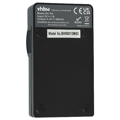 vhbw Cargador USB Compatible con Sony Cybershot DSC-S750, DSC-S780, DSC-S950, DSC-W180, DSC-W190, DSC-W370 Batería de cámara, videocámara - imagen 4