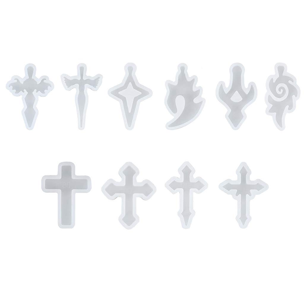 Blaue Silikonform Für Kreuz-Anhänger – Perfekt Für Harz-Schmuck & DIY-Projekte