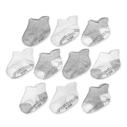 Image of Fruit of the Loom Cotton Grip Socks for Baby and Toddler