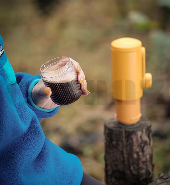 Image of Portable Espresso Maker Mini Coffee Machine Travel Press for Ground Tea Bed Home Gadgets Hand Press,Portable Coffee Maker with Reusable Coffee Capsule, Suitable for Car, Home, Office Use
